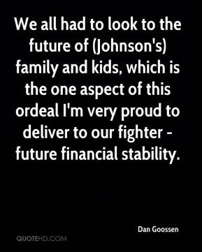 ... very proud to deliver to our fighter - future financial stability
