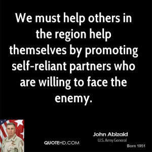 We must help others in the region help themselves by promoting self ...