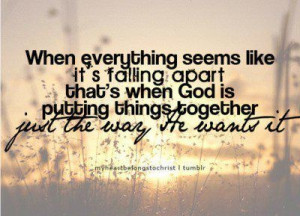 Everything's falling apart...