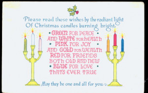 postcards greetings christmas christmas candle with sayings 1920 ...