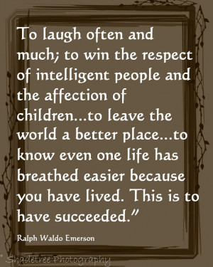 Success Ralph Waldo Emerson Poem