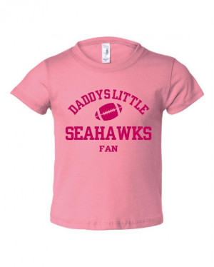 Daddys Little Seahawks Girls Pink Toddler Fan Onsie-Creeper Seahawks ...