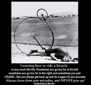greatest quotes about life - bicycle crash
