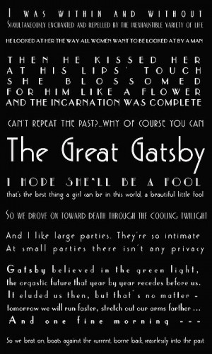 The Great Gatsby Quotes Print by Nomad Art And Design