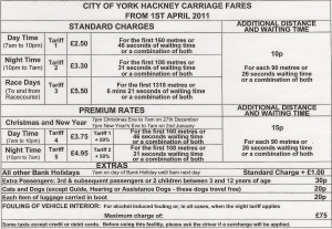 Our fare tariff is approved and aligned by City of York Council ...