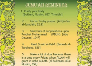 ... and sunnah hadith related jummah important things about jummah jummah