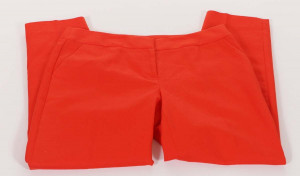Anne Klein Womens Sunset Orange Stretch Capri Cropped Pants 6 x 27