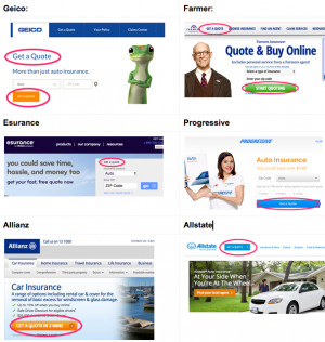 Insurance company Call To Action “Buy online” vs “Get a free ...