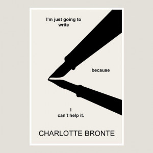 Print, Charlotte Bronte Quote - Fine Art Prints, Art Poster, Black and ...