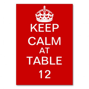 Create Your Own Keep Calm and Carry On Custom Table Card