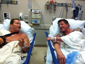not-so-Rocky relationship: Arnold Schwarzenegger seemed delighted to ...