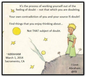 It's the process of working yourself out of the feeling of doubt - not ...