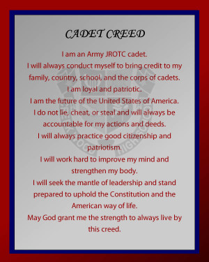 Army JROTC Cadet Creed