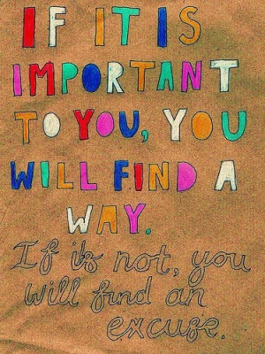 If it is important to you....