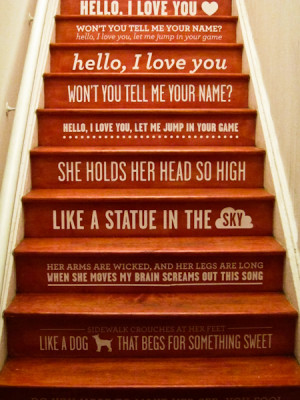 Cool Staircase with quotes