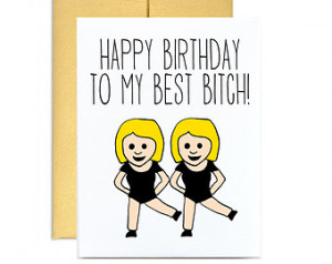 Happy birthday to my best bitch blonde dancing emoji girls emoticon ...