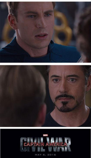 Captain America: Civil War 4 Pane / Captain America vs Iron Man