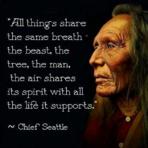 This is one of my favorite quotes from Chief Seattle.♥