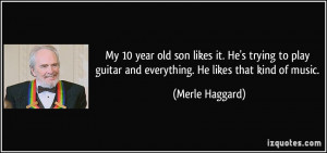 year old son likes it. He's trying to play guitar and everything. He ...