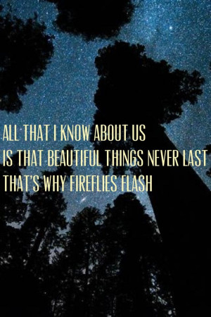 Fireflies by Ron Pope. Still my favorite song we did in showchoir
