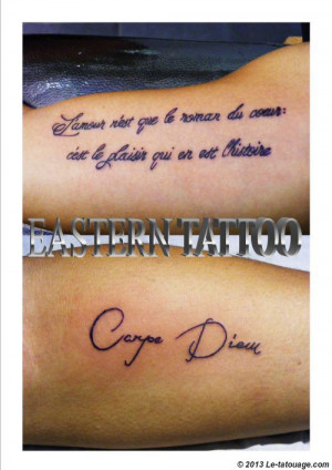 Carpe diem et phrases, Photos et Modèles de tatouages carpe diem ...