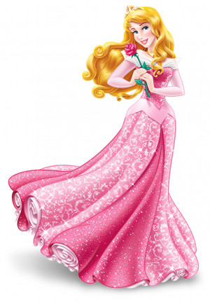 Disney Princess Aurora holding rose