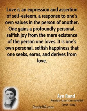 in the person of another. One gains a profoundly personal, selfish ...