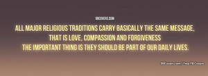Love Compassion Forgiveness Facebook Covers