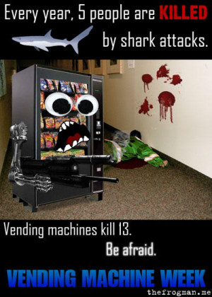 funny shark week vending machine murder