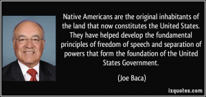 Native Americans are the original inhabitants of the land that now ...