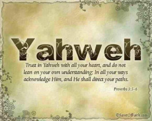 Yahweh #houseofyahweh #trustinyahweh Proverbs 3:5-6 https://www ...