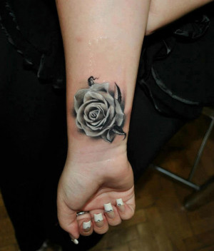 home arm tattoos white rose tattoo on wrist