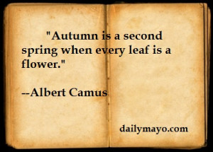 Quote: Albert Camus on Autumn