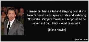 Vampire movies are supposed to be secret and bad. They should be rated ...