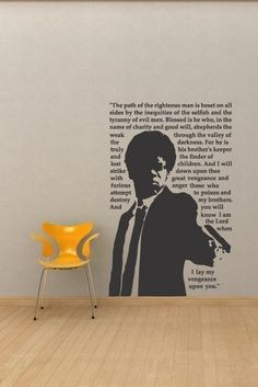 Pulp Fiction Quote Wall Decal - I need this for Sammy's room....when ...