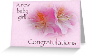 New Baby Girl Congratulations Greeting Card