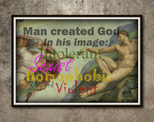 Man Created God — Marie de France Quote | 19 x 13 in. Borderless ...