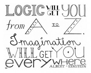 Logic Albert Einstein Quote Einstein Print by CornerChair on Etsy, $18 ...