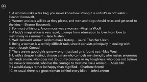 description this application is all about quotes about women quoted by ...