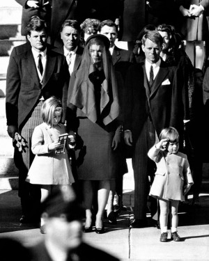 Three-year-old John F. Kennedy Jr., salutes his father's casket in ...