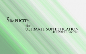 Leonardo Davinci – Simplicity Is The Ultimate Sophistication
