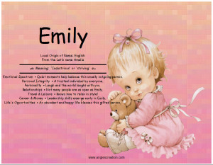 emily local origin of name english from the latin name amelia meaning ...