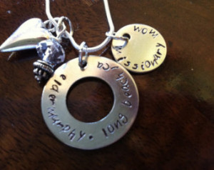 LDS missionary Mom / Sister Missionary Mom handstamped necklace
