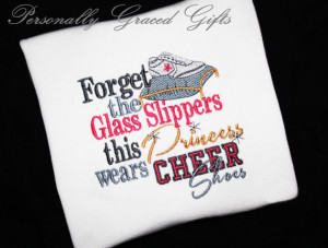 ... Slippers This Princess Wears Cheer Shoes Embroidered Cheerleader Shirt