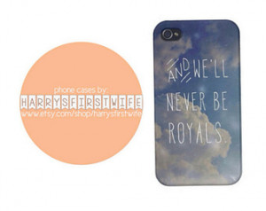 Royals lyrics (lorde) iPhone 4/4s 5/5s/5c & iPod 4/5 Case