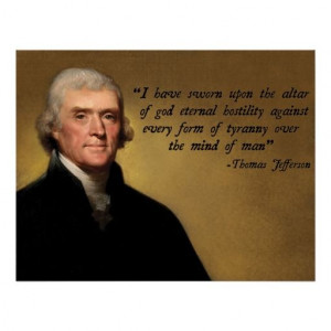 Jefferson Tyranny Quote Poster