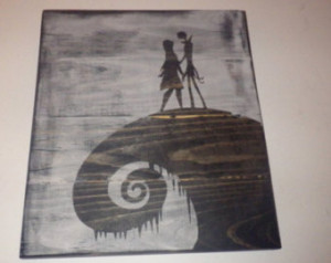 Nightmare Before Christmas -- Jack Skellington & Sally -- Disney Wall ...