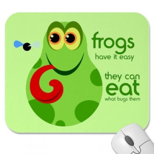 Cute Green Frog Quote Mousepad