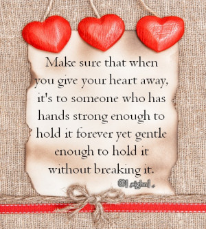 giving heart away