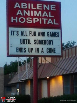 ... vet, sign, vet, marquee, fun and games until someone ends up in a cone